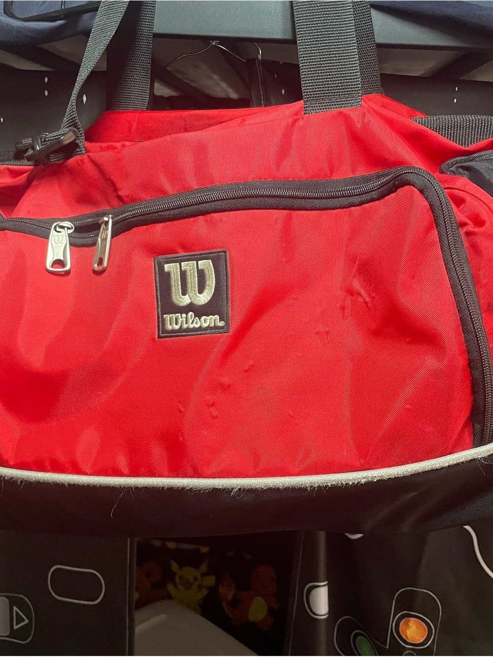 Wilson Red and Black Athletic Duffel